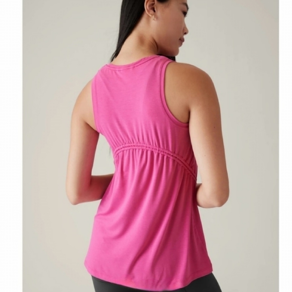 Athleta Air Out Cinch Pink Tank Medium - Picture 2 of 10